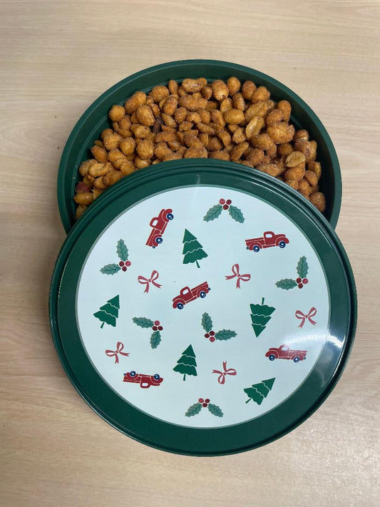 Christmas container with Honey Roasted Peanuts